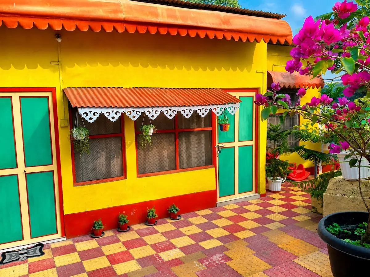 Traditional Assamese eco home at Goswami Eco Homestay in Tezpur Town.